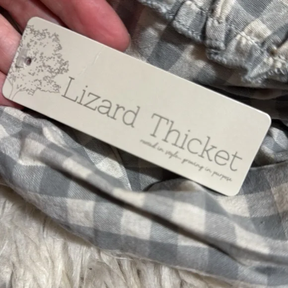 Hayden Los Angeles Smocked Cuff V Neck‎ Tiered Plaid Dress Size Medium NWT - Picture 9 of 11